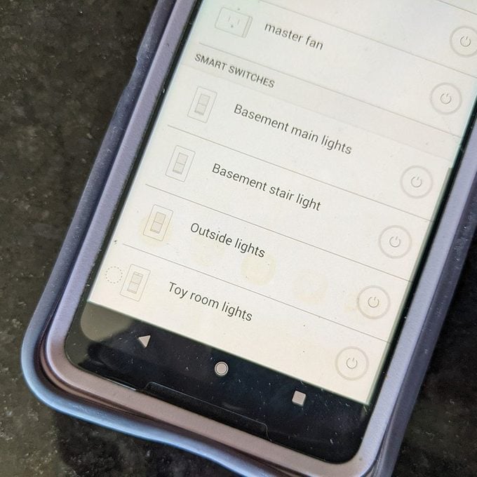 Kasa app buttons