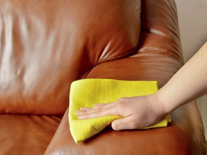 clean leather remove paint from leather