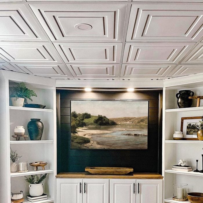 White Ceiling Tiles Courtesy @farmtotablecreations Via Instagram